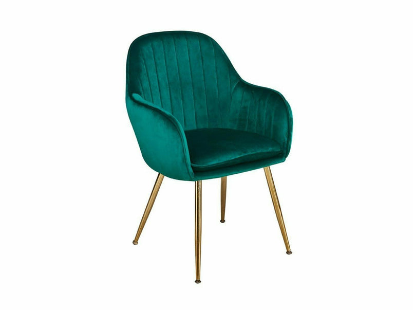 Ottawa Velvet Dining Chair with Gold Legs (Pack of 2)