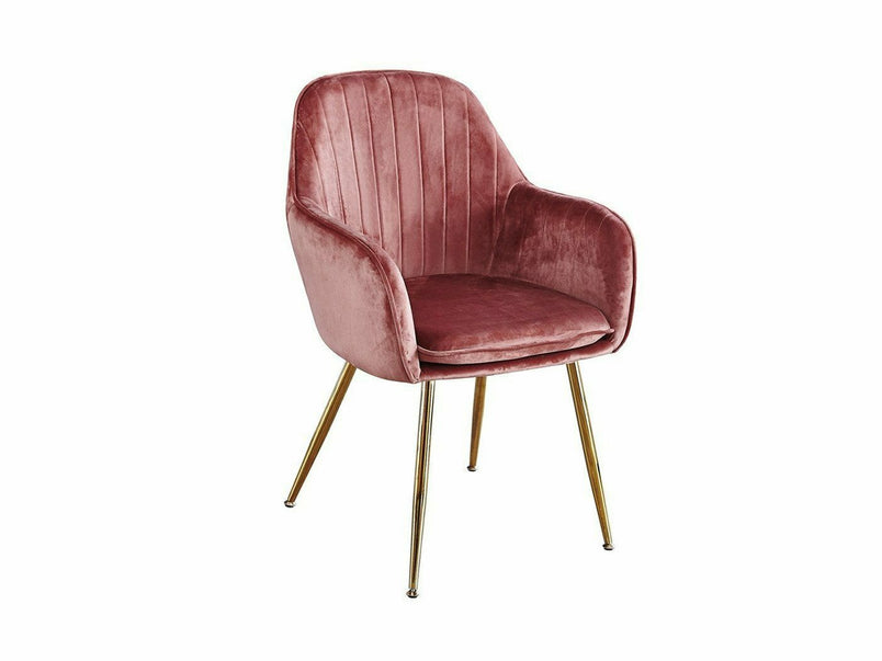 Ottawa Velvet Dining Chair with Gold Legs (Pack of 2)