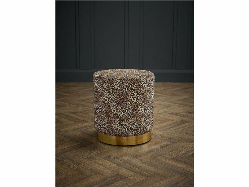 Lara Leopard Print Pouffe (Pack of 1)