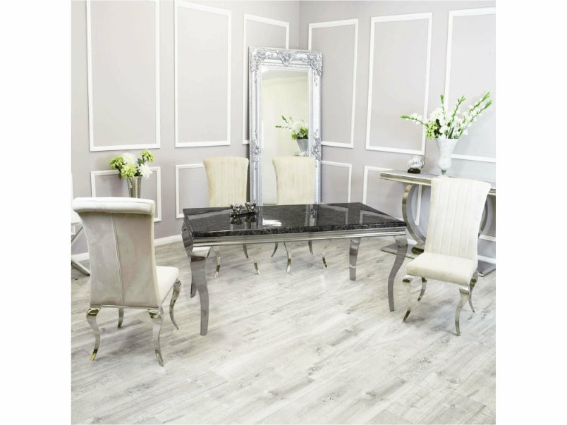 1.8m Louis Dining Set with Nicole Chairs