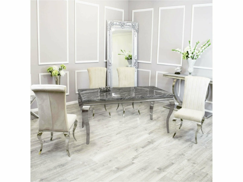 1.8m Louis Dining Set with Nicole Chairs