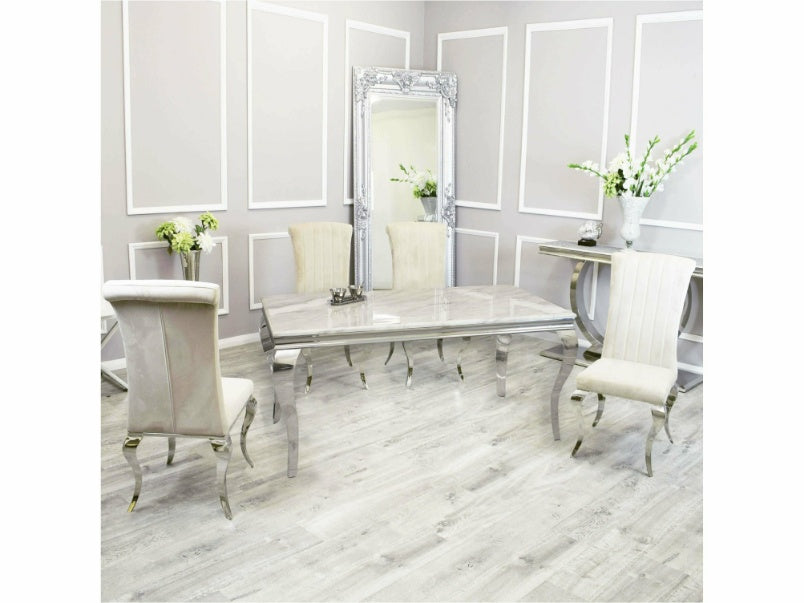 1.6m Louis Dining Set with Nicole Chairs