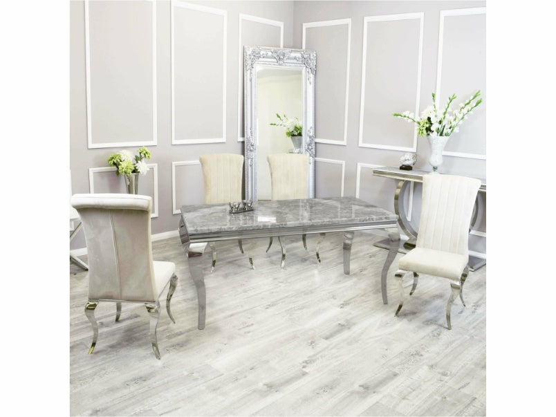 1.6m Louis Dining Set with Nicole Chairs