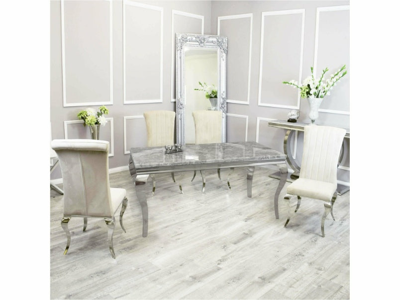 1.4m Louis Dining Set with Nicole Chairs