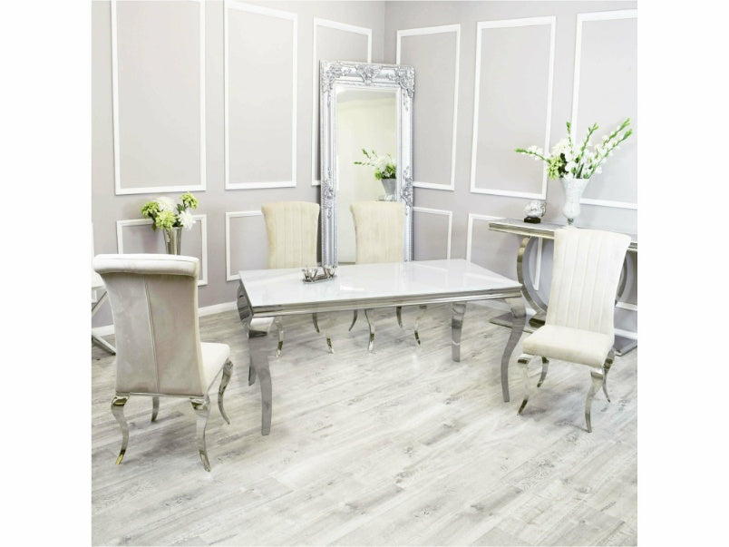 2m Louis Dining Set with Nicole Chairs