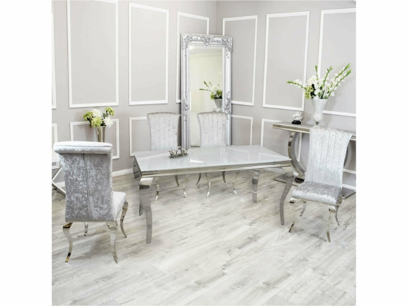 2m Louis Dining Set with Nicole Chairs