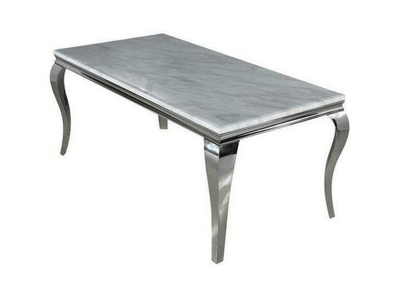 Tribeca Marble & Glass Dining Table