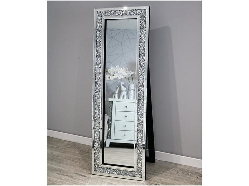 Mocka Silver Cheval Mirror