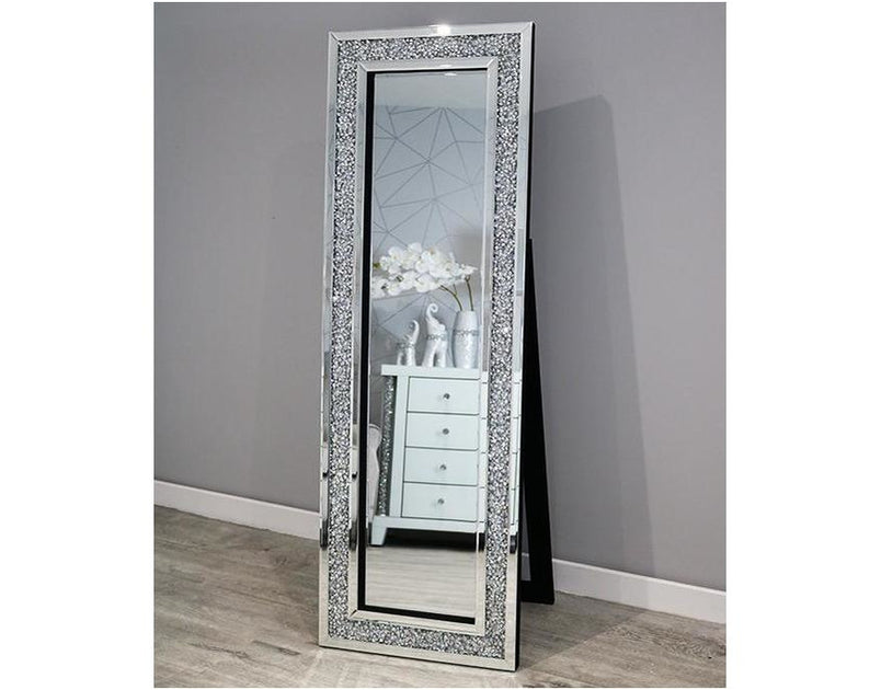 Mocka Silver Cheval Mirror