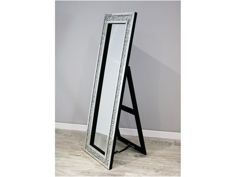 Mocka Silver Cheval Mirror