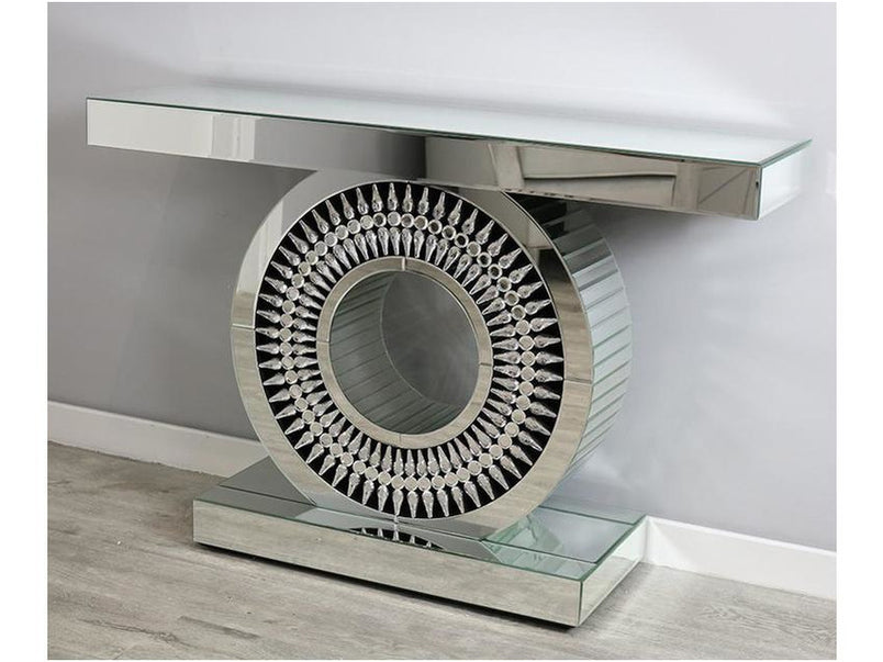 Teardrop Glass Console Table