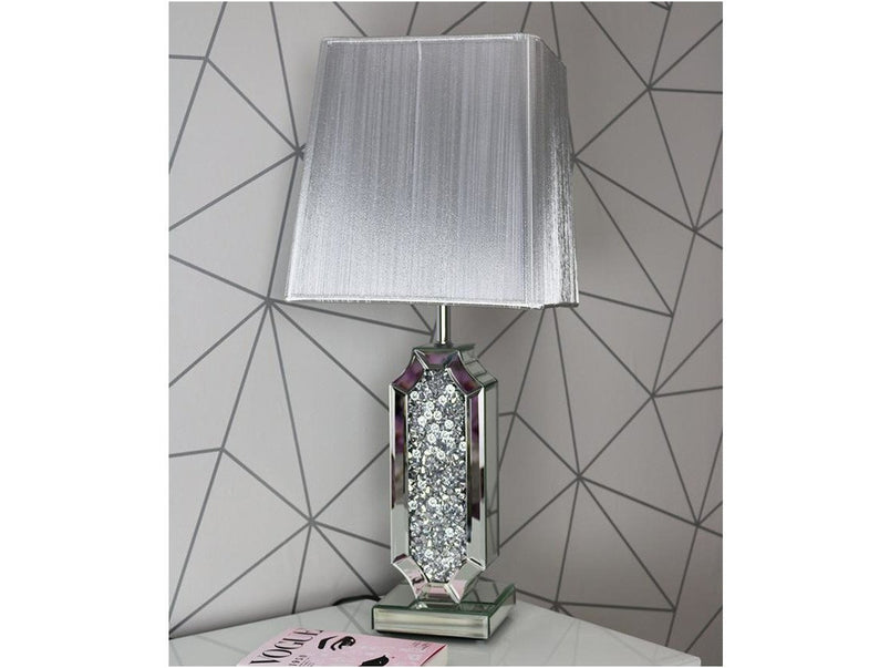 Mocka Grey Glass Deco Lamp