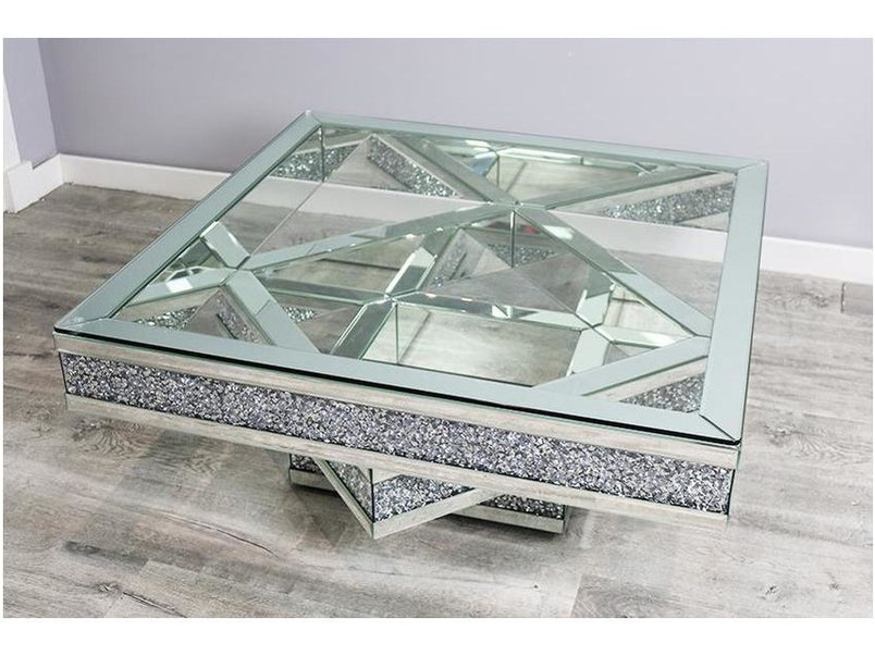 Mocka Silver Glass Infinity Coffee Table