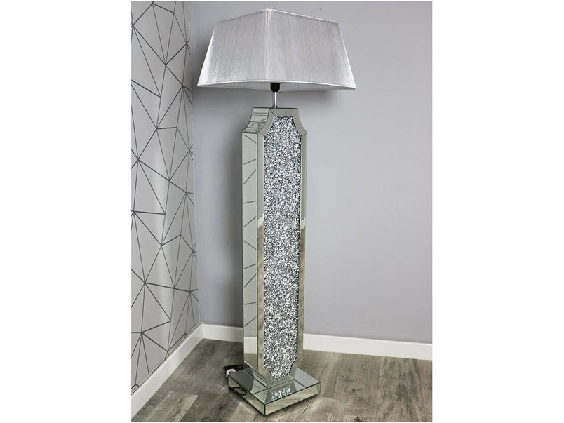 Mocka Grey Glass Deco Lamp