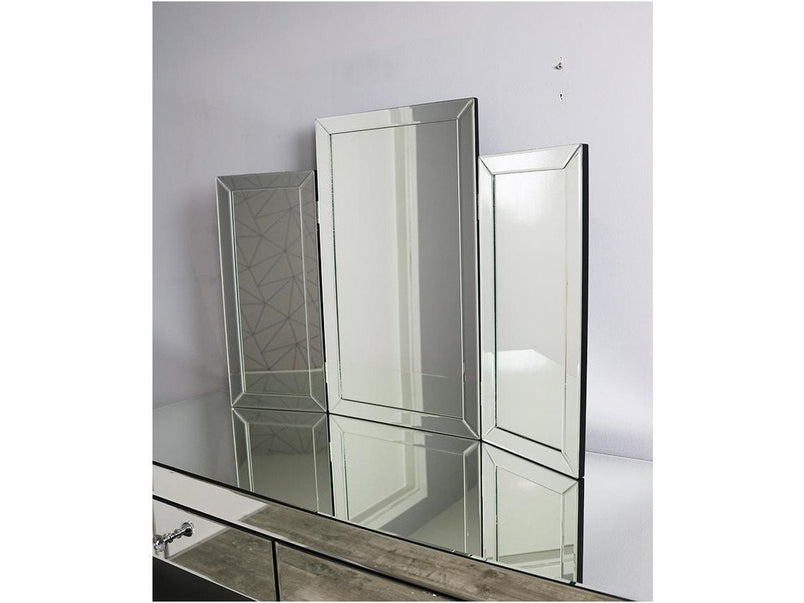 Simply Mirror Dressing Table Set Wood