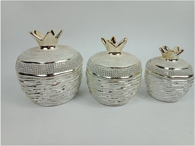 Ceramic Small Pot Set Gold
