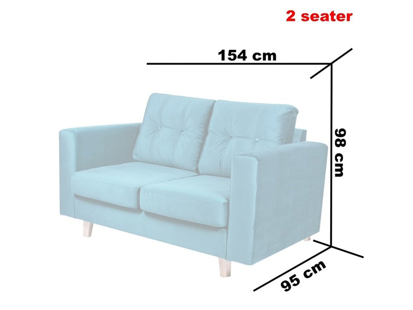 Boston 2 Seater Plush Velvet Sofa