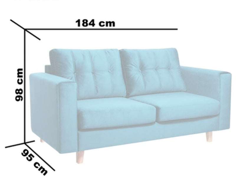 Matrix 3 Seater Sofa Blue