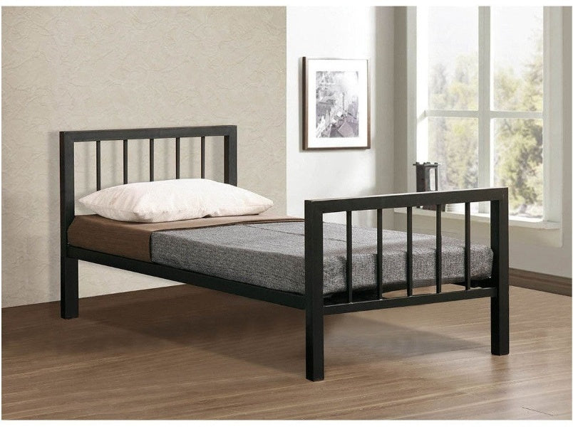 Steel bed with store mattress price