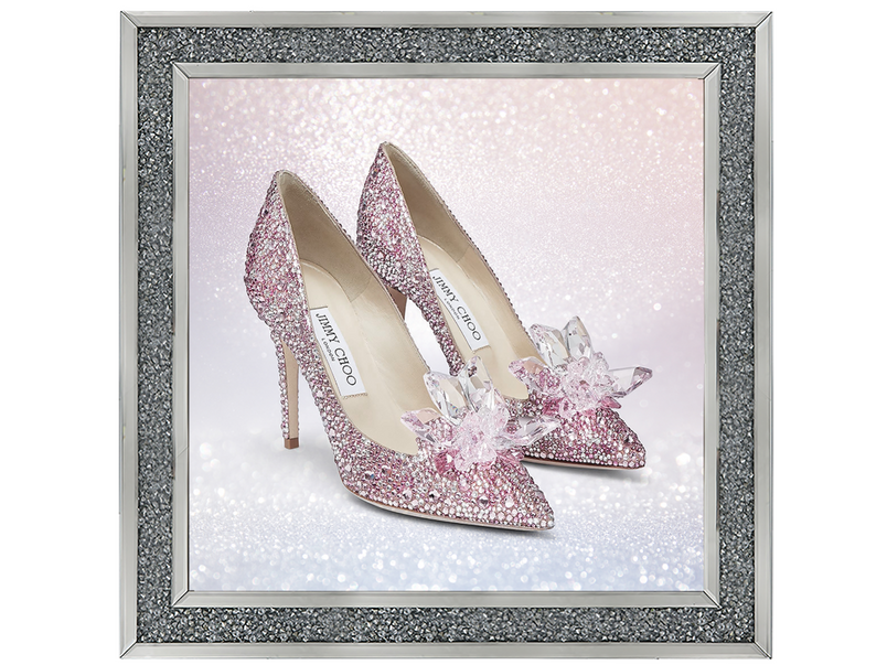 Pink sparkly high heels