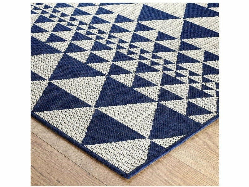 Moda Flatweave Prism Blue Rug