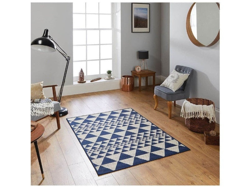 Moda Flatweave Prism Blue Rug