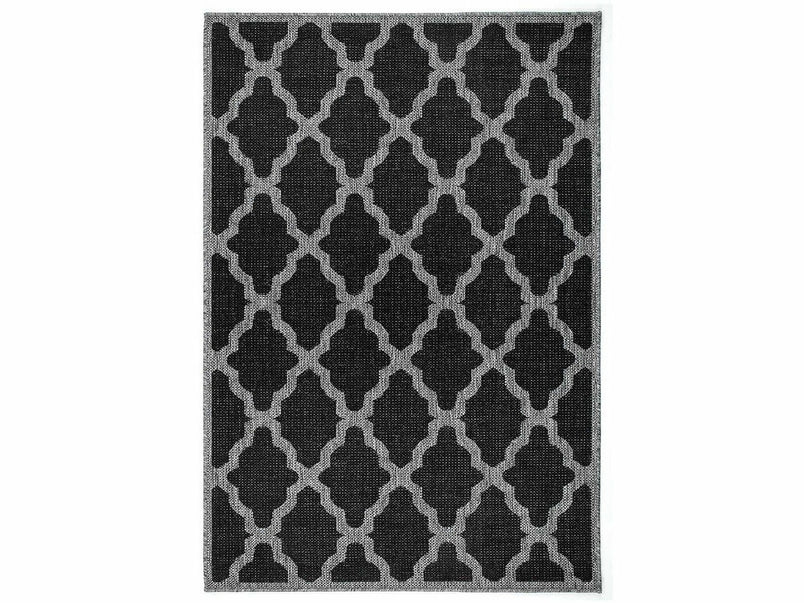Moda Flatweave Trellis Black Rug