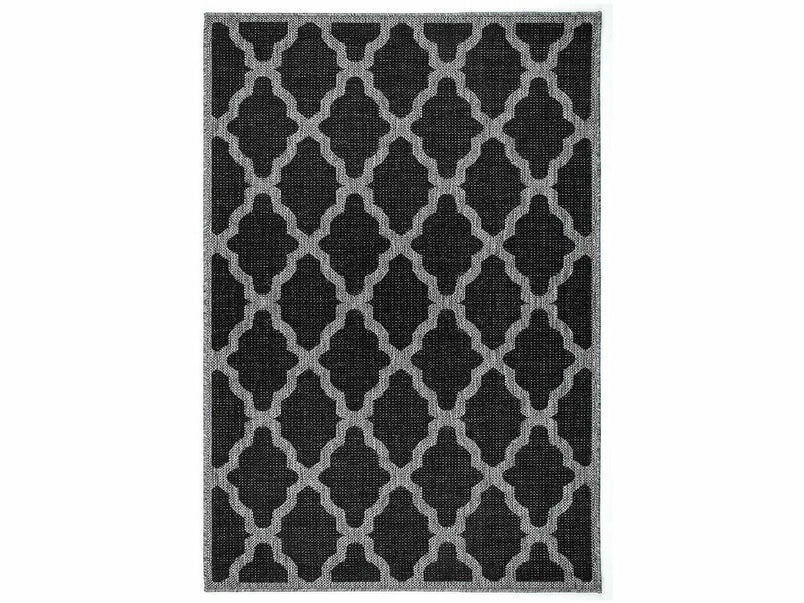 Moda Flatweave Trellis Black Rug