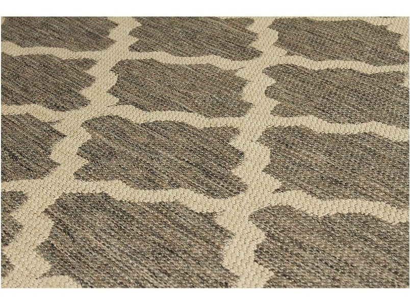 Moda Flatweave Trellis Grey Rug