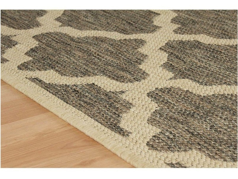 Moda Flatweave Trellis Grey Rug