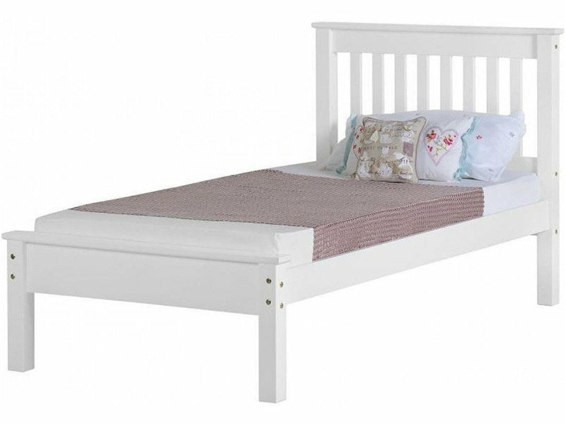 Monaco 3ft Bed Low Foot End in White