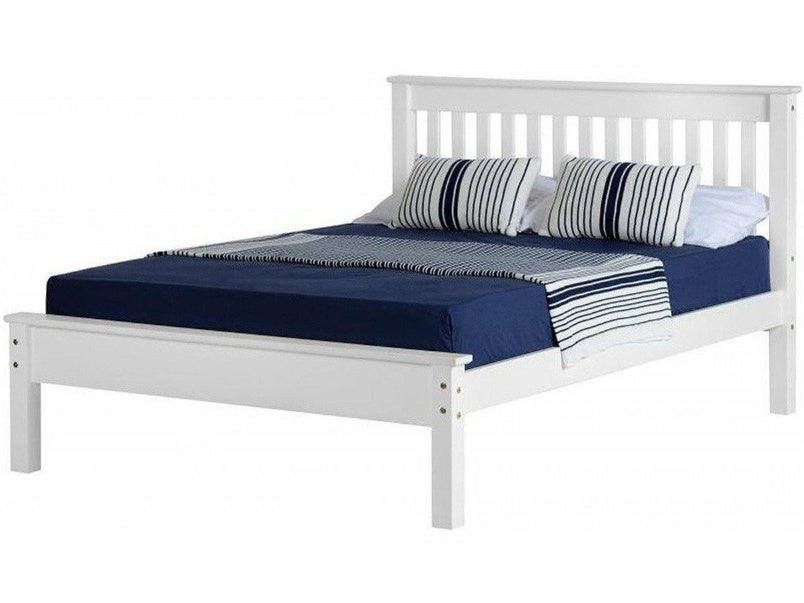Monaco 4'6ft Bed Low Foot End in White