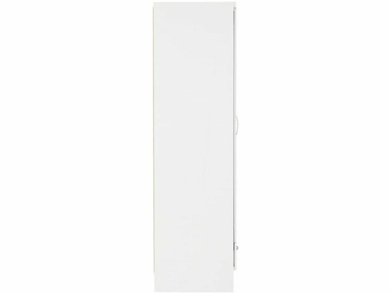 Nevada 2 Door 1 Drawer Wardrobe in White Gloss