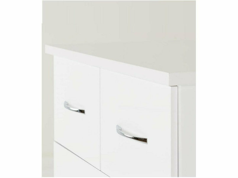 Nevada 3+2 Drawer Chest in White Gloss