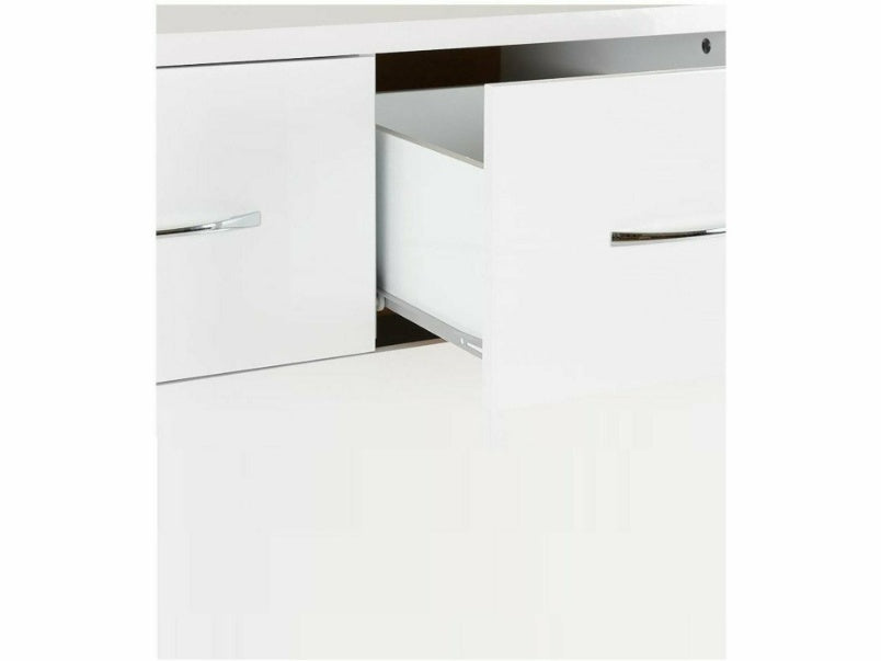 Nevada 3+2 Drawer Chest in White Gloss