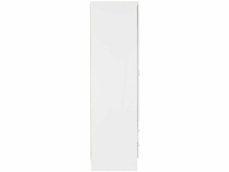 Nevada 4 Door 2 Drawer Mirrored Wardrobe in White Gloss