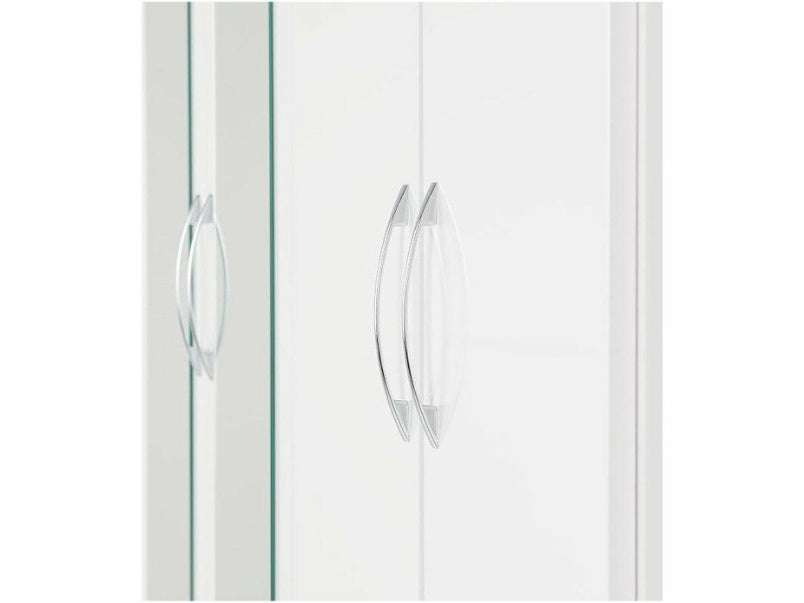 Nevada 4 Door 2 Drawer Mirrored Wardrobe in White Gloss