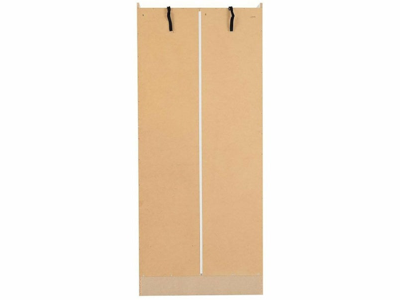 Nevada Mirrored 2 Door 1 Drawer Wardrobe in White Gloss