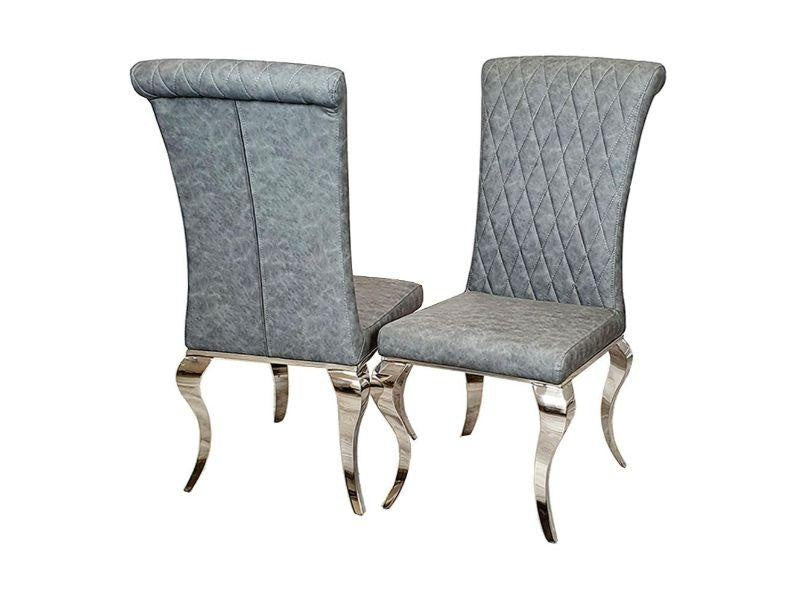 Nicole Dining Chair with Plain Back, Line & Cross Stitch