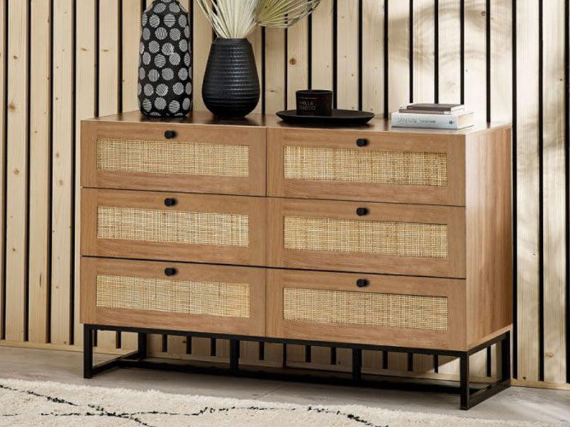 Padstow 6 Drawer Chest Oak