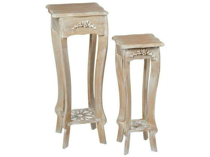 Provence Plant stand set of 2 Weathered Oak