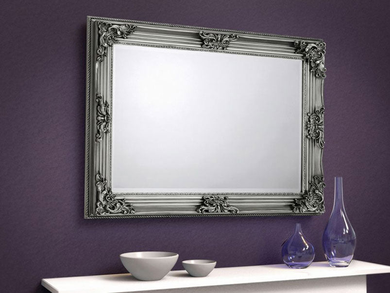 Rococo Pewter Wall Mirror