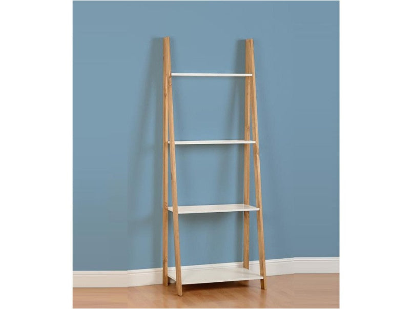 Santos 4 Shelf Unit in White Distressed Waxed Pine