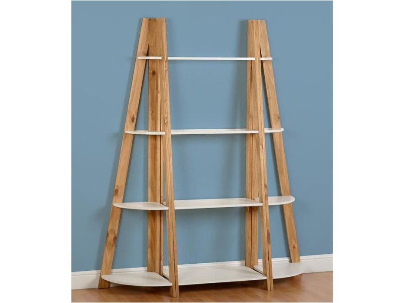 Santos 4 Shelf Unit in White Distressed Waxed Pine