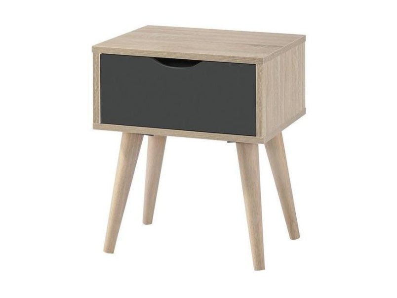 Scandi Oak Lamp Table Grey