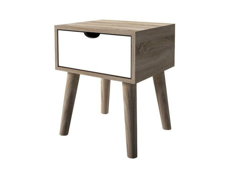 Scandi Oak Lamp Table White