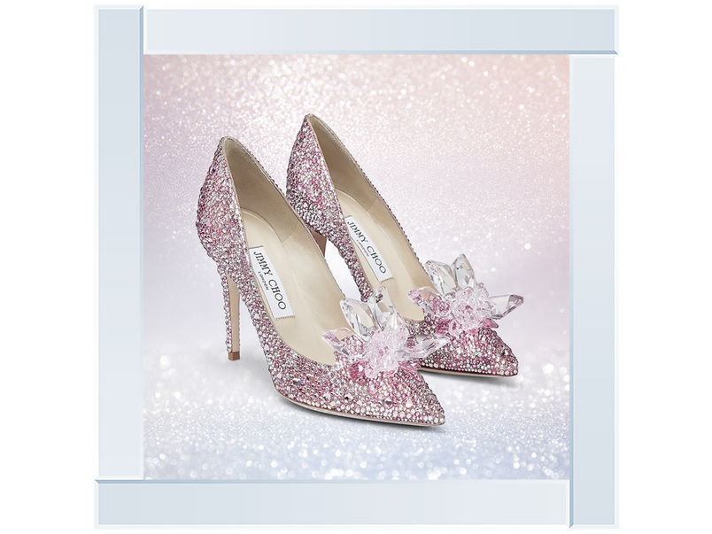 Pink sparkly high heels