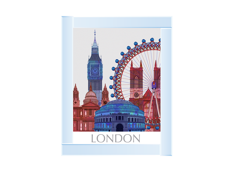 London Landmarks , Red Blue