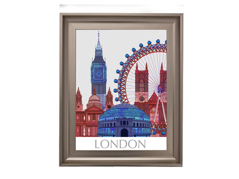 London Landmarks , Red Blue