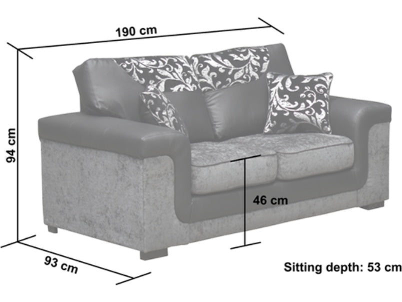 Symphony 2 Seater Fabric Sofa